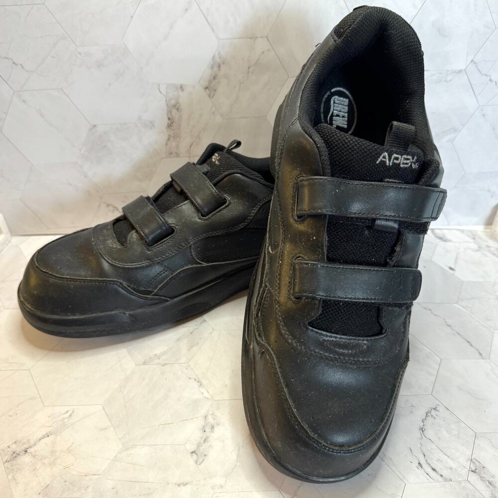 Apex Ambulator Shoes G8010M Mens Size 14 Wide Black Straps Comfort Medical